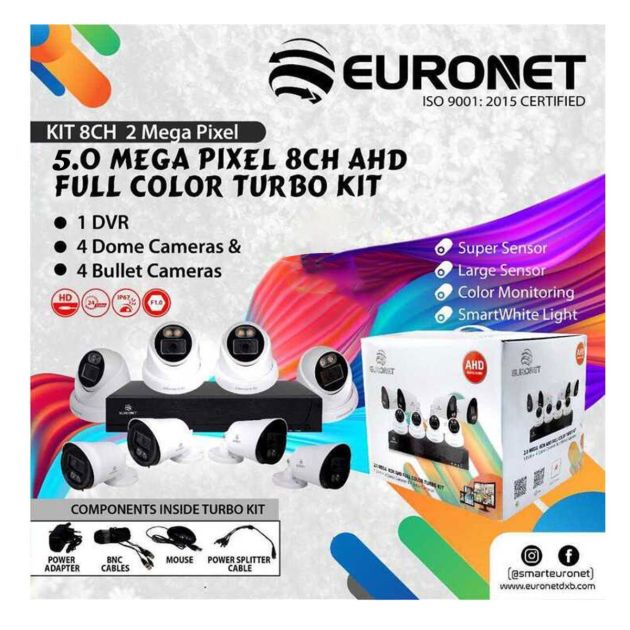 Kit caméras de surveillance Euronet couleur AHD – Image 2