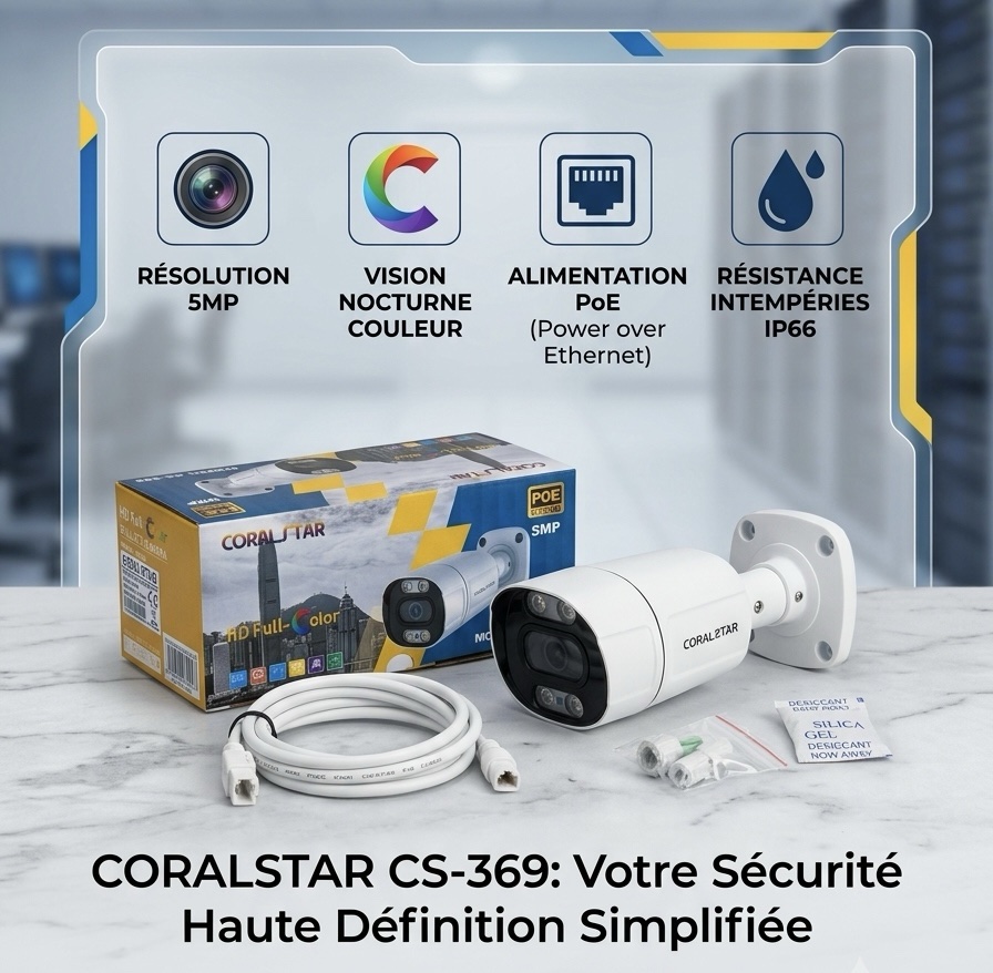 Full HD color bullet Camera ip POE 5 mp – Image 3