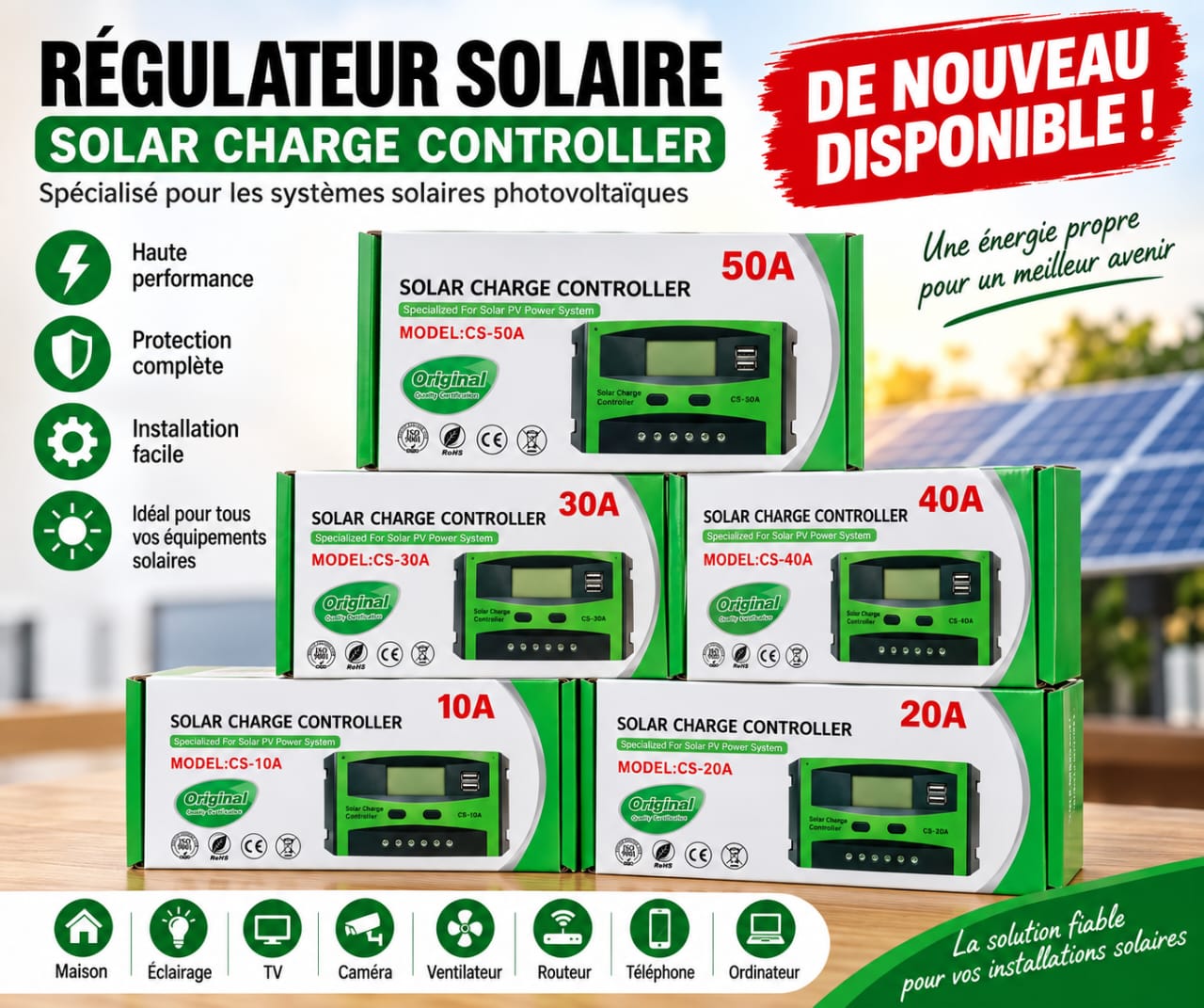 Contrôleur de Charge Solaire